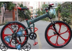 Велосипед HUMMER Green\ Red складной на литых дисках